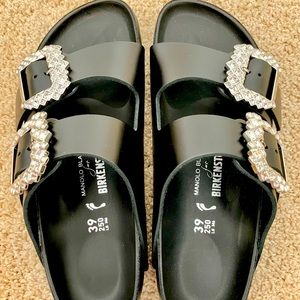Manolo Blahnik Birkenstock Arizona Sandals Size 39